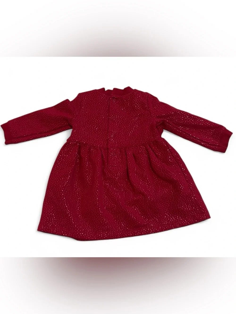 Carter's Red Sparkle Long Sleeve Christmas/ Holiday Party Dress